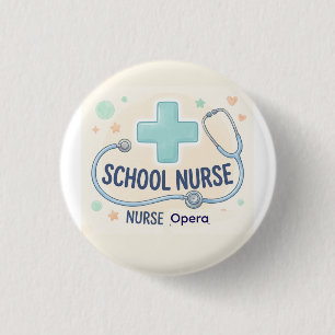 Personalisiertes Vintage-Schulkrankenschwester-Sch Button