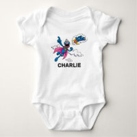 Personalisiertes Vintage-Super-Grover-Baby-T-Shirt
