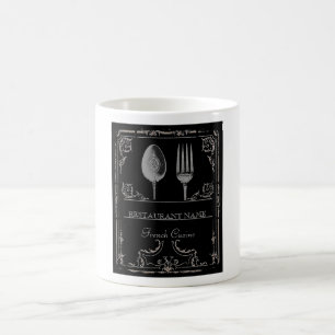 Personalisiertes Vintage verziertes Silberbesteck Kaffeetasse