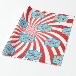 Personalisiertes Vintage-Zirkus-Geschenkpapier Geschenkpapier