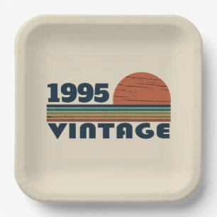 Personalisiertes Vintages 30. Geburtstagsgeschenk Pappteller