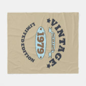 Personalisiertes Vintages 45. Geburtstagsgeschenk Fleecedecke (Vorderseite (Horizontal))
