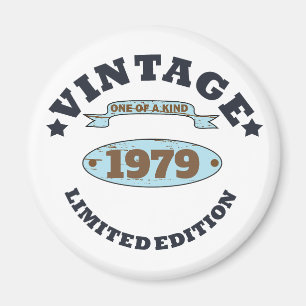 Personalisiertes Vintages 45. Geburtstagsgeschenk Magnet