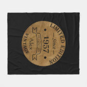 Personalisiertes Vintages 65. Geburtstagsgeschenk Fleecedecke (Vorderseite (Horizontal))
