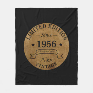 Personalisiertes Vintages 65. Geburtstagsgeschenk Fleecedecke