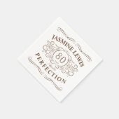 Personalisiertes Vintages Alter bis Perfektion Geb Serviette (Ecke)