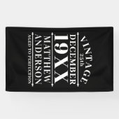 Personalisiertes Vintages Alter bis zur Perfektion Banner (Horizontal)