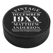 Personalisiertes Vintages Alter bis zur Perfektion Eishockey Puck (3/4)