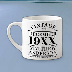 Personalisiertes Vintages Alter bis zur Perfektion Espressotasse