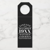 Personalisiertes Vintages Alter bis zur Perfektion Flaschenanhänger (Rückseite)