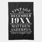 Personalisiertes Vintages Alter bis zur Perfektion Geschirrtuch (Vertikal)