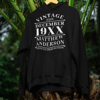 Personalisiertes Vintages Alter bis zur Perfektion Hoodie