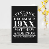 Personalisiertes Vintages Alter bis zur Perfektion Karte (Gelbe Blume)