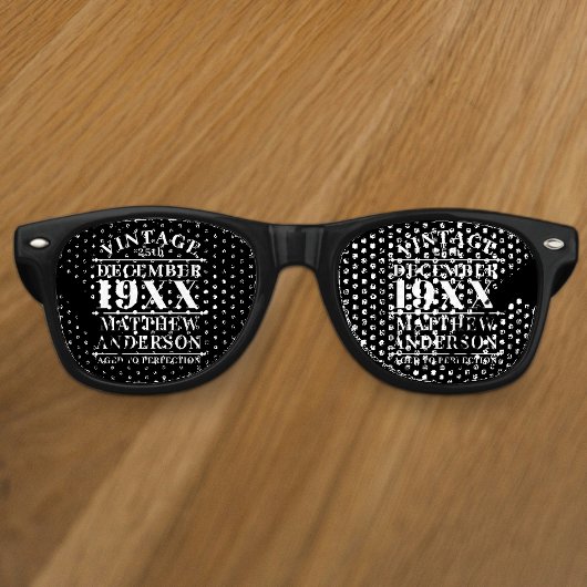 Personalisiertes Vintages Alter bis zur Perfektion Partybrille