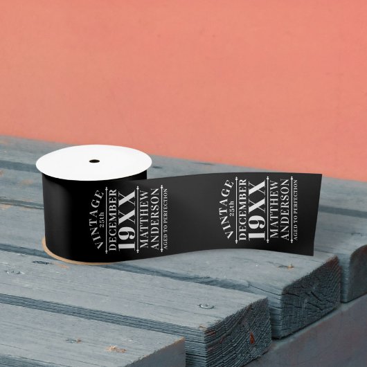 Personalisiertes Vintages Alter bis zur Perfektion Satinband