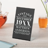 Personalisiertes Vintages Alter bis zur Perfektion Sockelschild (In SItu)