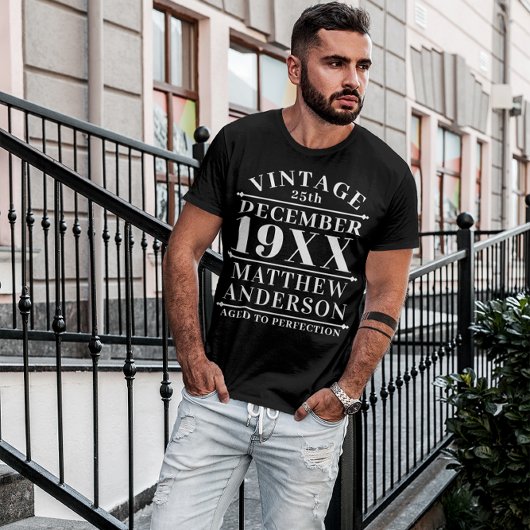 Personalisiertes Vintages Alter bis zur Perfektion T-Shirt