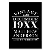 Personalisiertes Vintages Alter bis zur Perfektion Tischnummer (Vorderseite)