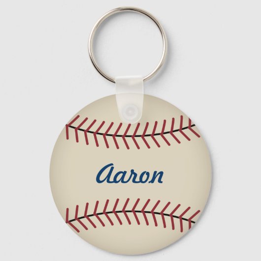 Personalisiertes Vintages Baseball Keychain-Gesche Schlüsselanhänger (Vorderseite)