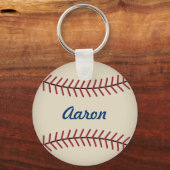 Personalisiertes Vintages Baseball Keychain-Gesche Schlüsselanhänger (Vorderseite)