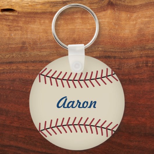 Personalisiertes Vintages Baseball Keychain-Gesche Schlüsselanhänger (Vorderseite)