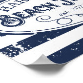 Personalisiertes Vintages Beach House Poster (Ecke)