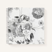 Personalisiertes Vintages Black Floral Collage Not
