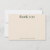 Personalisiertes Vintages Blumengrün Brautparty Dankeskarte (Vorderseite)