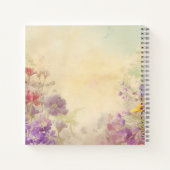 Personalisiertes Vintages BlumengussNotebook Notizblock (Rückseite)