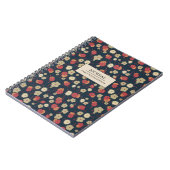 Personalisiertes Vintages BlumenNotebook der 20er  Notizblock (Linke Seite)