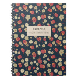 Personalisiertes Vintages BlumenNotebook der 20er  Notizblock