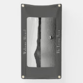 Personalisiertes Vintages Bootsdekor Grau Pontoon Banner (Vertikal)