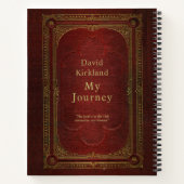 Personalisiertes Vintages Buchreisejournal Notizblock (Rückseite)