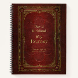 Personalisiertes Vintages Buchreisejournal Notizblock