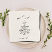 Personalisiertes Vintages Champagner-Party Serviette