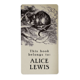 Personalisiertes Vintages Cheshire Cat Buchzeichen