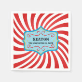 Personalisiertes Vintages Circus Paper Napkins Serviette (Vorderseite)