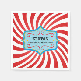 Personalisiertes Vintages Circus Paper Napkins Serviette