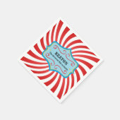 Personalisiertes Vintages Circus Paper Napkins Serviette (Ecke)