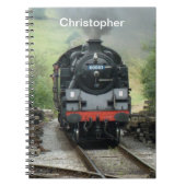 Personalisiertes Vintages Dampf-Zug-Notizbuch Notizblock (Vorderseite)