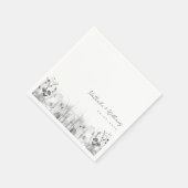 Personalisiertes Vintages Elegante Hochzeit Napkin Serviette (Ecke)