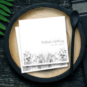 Personalisiertes Vintages Elegante Hochzeit Napkin Serviette