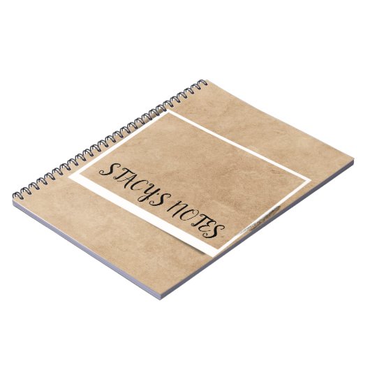 Personalisiertes Vintages Elegantes Braun Notizblock (Linke Seite)