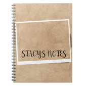 Personalisiertes Vintages Elegantes Braun Notizblock (Vorderseite)