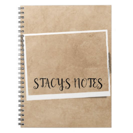 Personalisiertes Vintages Elegantes Braun Notizblock