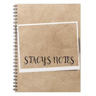 Personalisiertes Vintages Elegantes Braun Notizblock