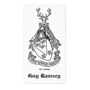 Personalisiertes Vintages Familienwappen Buchzeich