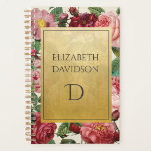 Personalisiertes Vintages Flora Elegante Planer