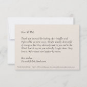 Personalisiertes Vintages Florenz Kunstvoll wander Dankeskarte (Rückseite)