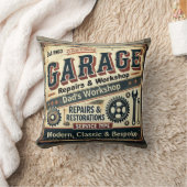 Personalisiertes Vintages Garage Kissen (Decke)
